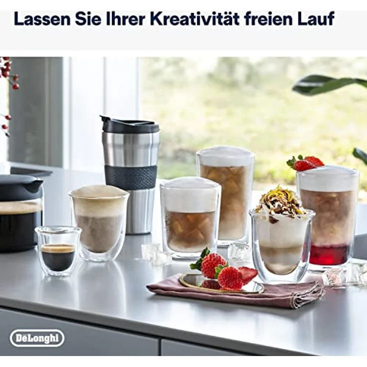 De'Longhi Eletta Explore Perfetto ECAM452.57.G Kaffeevollautomat mit LatteCrema Milchsystem, heiße und erfrischende Getränke auf Knopfdruck, 3,5 Zoll TFT Touchscreen Farbdisplay, Kaffeekanne inklusive – Bild 5
