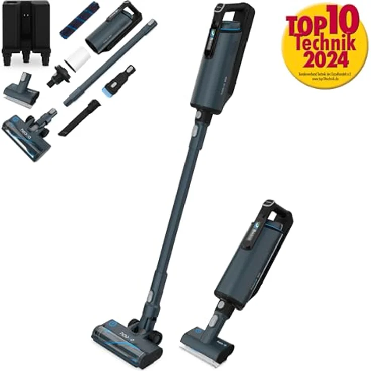 hoogo Akku-Staubsauger BS5 mit Beutel | 400 W | 30 kPa | kabellos | bis zu 60 Min. Laufzeit | Handstaubsauger | HEPA13-Filter | Tierhaarentfernung | LED-Beleuchtung – Bild 2