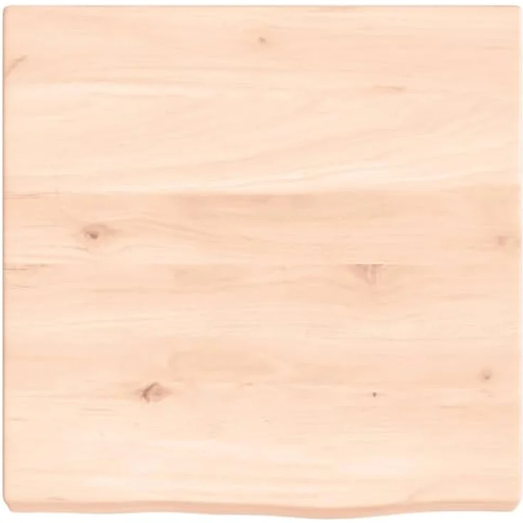 "vidaXL Schneidebrett Waschtischplatte 40x40x(2-4) cm Massivholz Unbehandelt, Oak Wood, Handgefertigt mit Naturkante und Max. Belastbarkeit 20 kg" – Bild 3