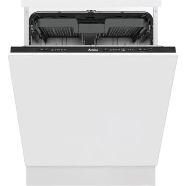 Amica EGSPV 594 300, vollintegrierter Geschirrspüler 60 cm mit 14 Maßgedecken, Energieeffizienzklasse A, Besteckschublade und Startzeitvorwahl