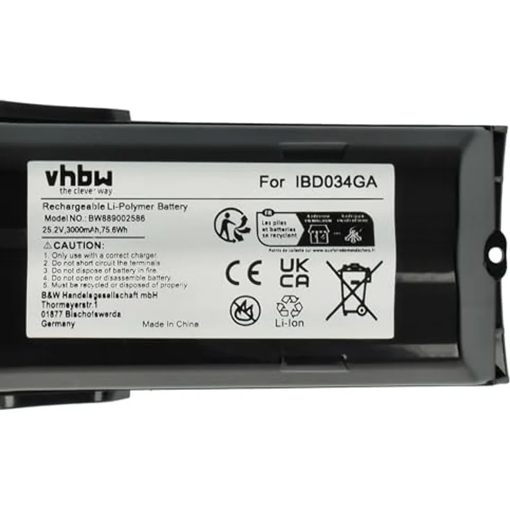 vhbw 1x Akku kompatibel mit Philips SpeedPro Max Aqua Plus XC8347/01, XC8349/01 Staubsauger (3000 mAh, 25,2 V, Li-Ion) - Ersatzakku mit 3000 mAh Kapazität – Bild 5