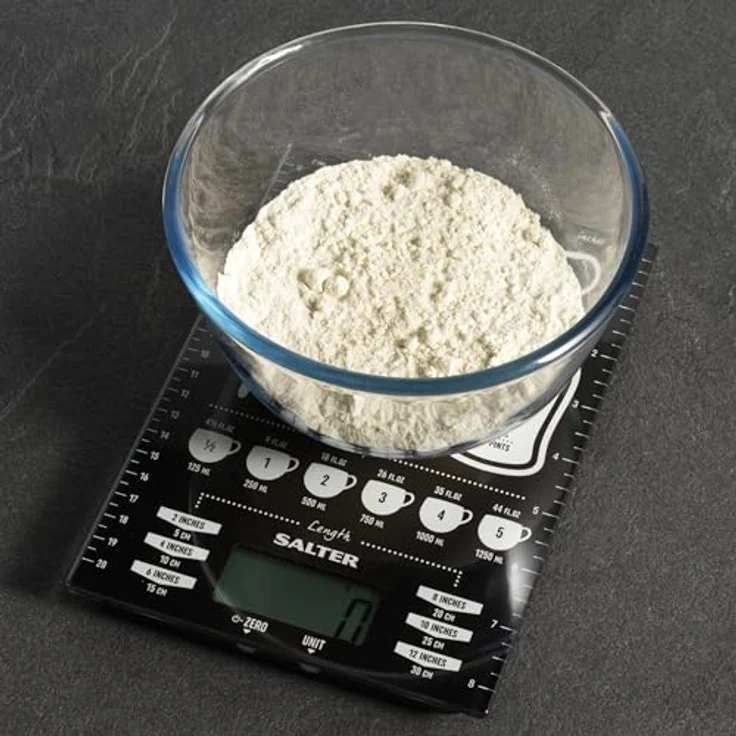 SALTER digitale Waage für die Küche, einzigartiges Design, elektronische Waage zum Wiegen von Lebensmitteln, einfach zu reinigen, ideales Geschenk zum kochen & backen, grafik – Bild 5