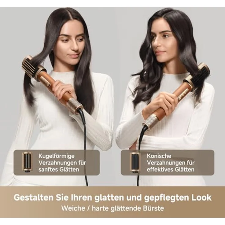 DREAME AirStyle Pro, 7-in-1-Hairstyler, Schnelltrocknend, 2 Lockenaufsätze, Volumen für das Haar, glättende Bürste, Frizz-Reduzierung, Lederset, Airflow-Styling – Bild 5