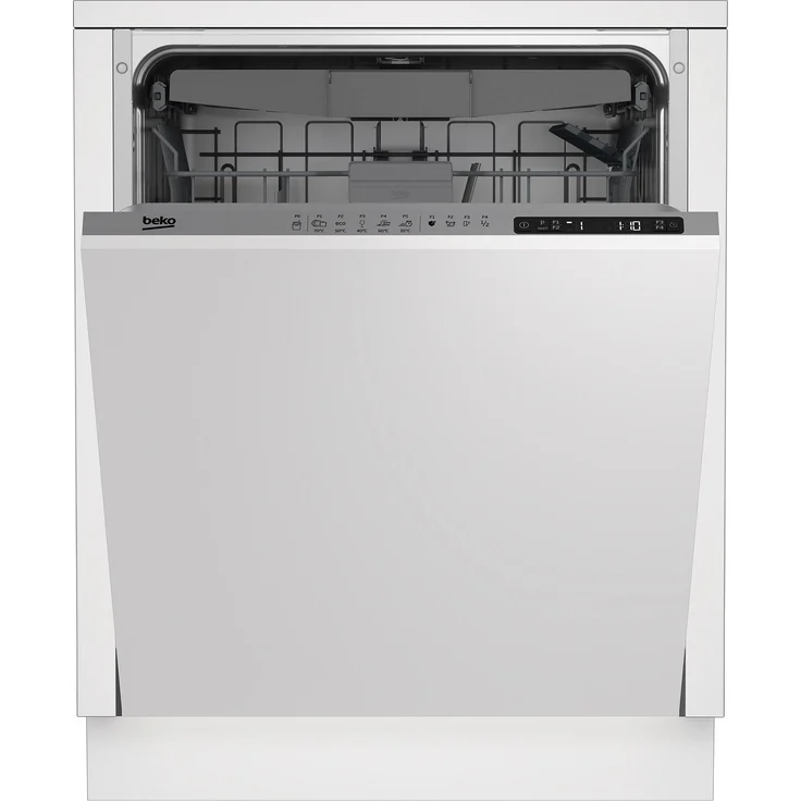 Beko BDIN25323, Voll integrierbarer Geschirrspüler, 60 cm, Weiß, 15 Maßgedecke, 4 Körbe, LED, leise (45 dB)