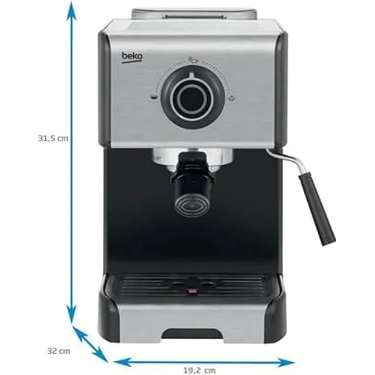 Beko CEP5152B Manuelle Espressokocher, 1200 W, Edelstahl – Bild 3
