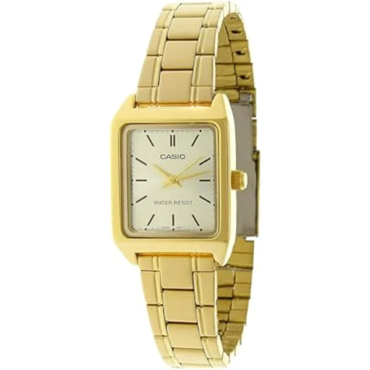 Casio Taschenuhrkette LTP+V007G.9E, bunte Armbanduhr mit eleganter Kette – Bild 2