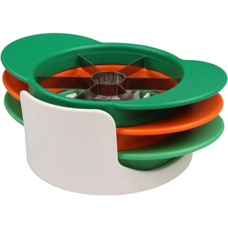 sarcia.eu UPPFYLLD Obstschneider, 4-teiliges Set mit rostfreien Klingen und ergonomischem Design, farbenfroh