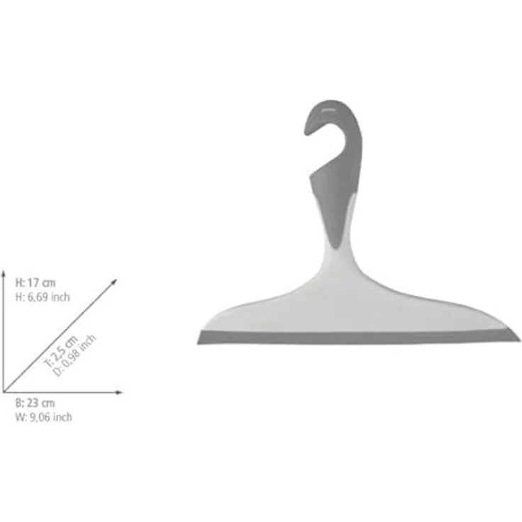 WENKO 21832100 Badezimmerwischer, Duschabzieher, 23 x 17 cm, loano grau – Bild 6