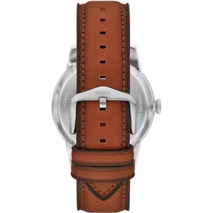 Fossil Herren Analog Automatik Uhr mit Leder Armband ME3265, 44-mm-Gehäuse, grünes Zifferblatt, wasserdicht bis 50 m – Bild 2