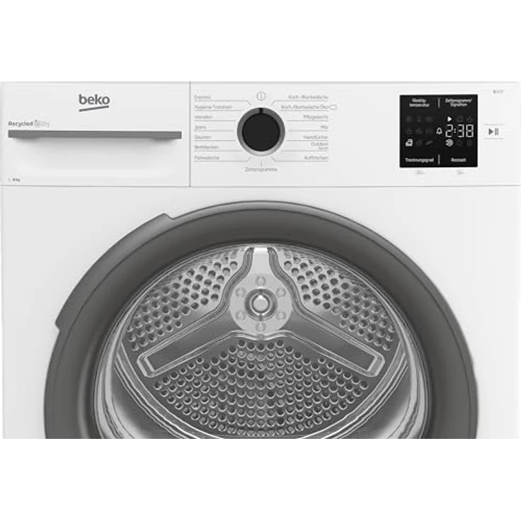 Beko BM3T38210W1 Wärmepumpentrockner, 8 kg, allergikergeeignet, Hygiene Trocknen & Auffrischen, 15 Programme, Express, Weiß – Bild 2