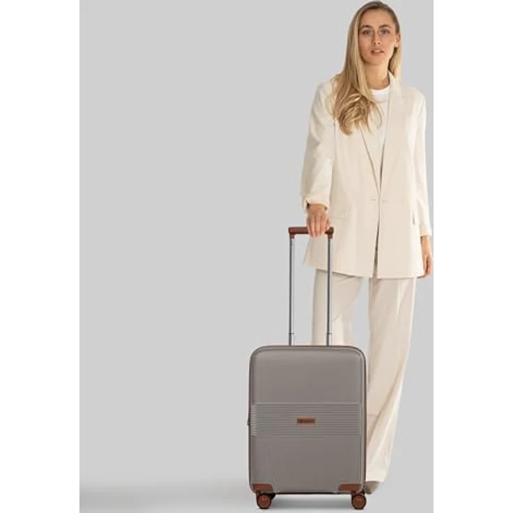 Farmhood Hartschalen Kabinen-Koffer, 40 x 22 x 55 cm, erweiterbar von 44 auf 50 Liter, ultraleicht mit 2,9 kg, gefertigt aus Strohfaser und Polypropylen – Bild 5