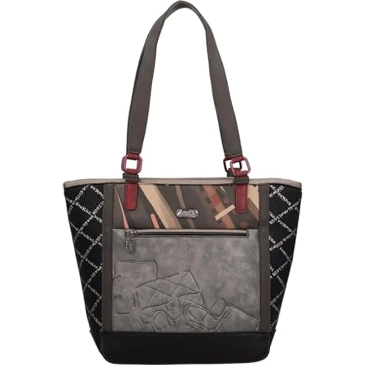 Anekke Shopper Mademoiselle, Polyurethan mit Reißverschlussfach und Handyfach, robust und elegant – Bild 5
