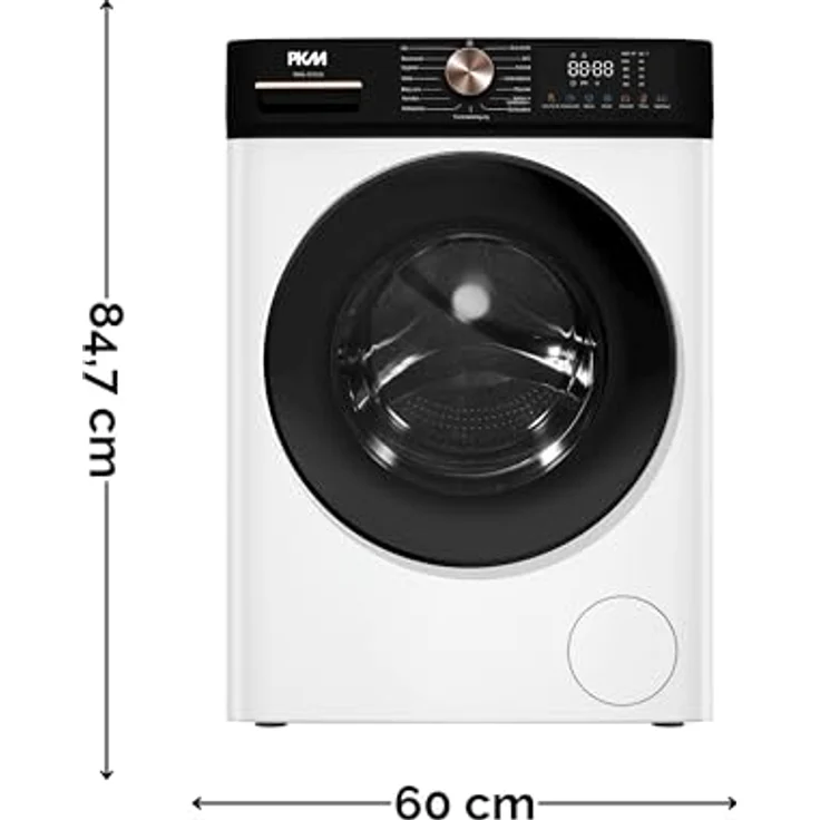 PKM WA8-15TCA Waschvollautomat 1400 UpM, 8 kg Fassungsvermögen, 15 Programme, Dampf-Funktion, bürstenloser Motor – Bild 3