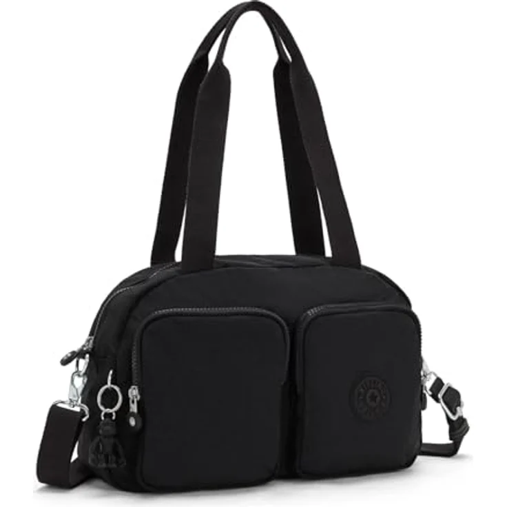 Kipling Basic Cool Defea, Schultertasche 33 cm mit 2 großen Außentaschen, Schwarz – Bild 2