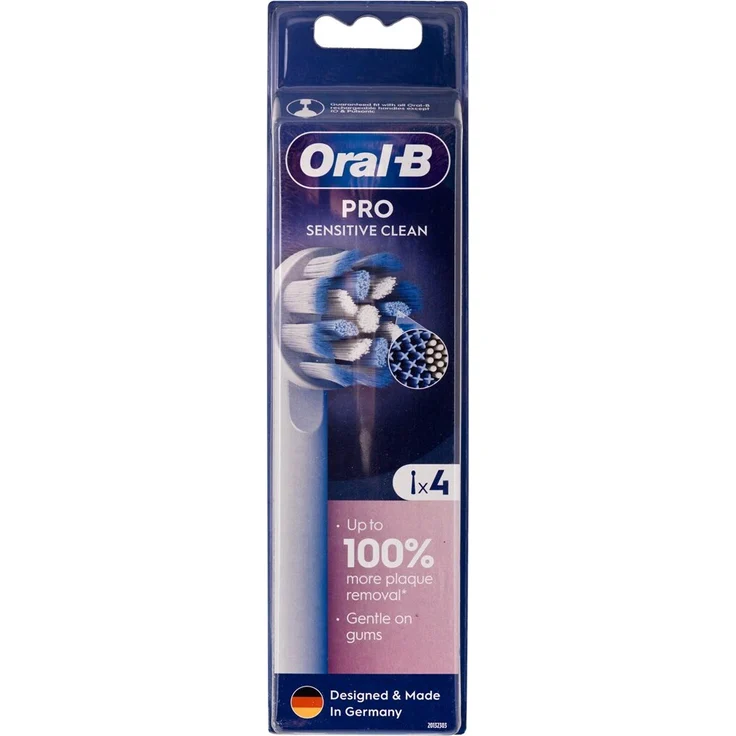 Braun Oral-B Eb60x-4 Sensitive Clean Pro Ersatzköpfe für elektrische Zahnbürsten 4 Einheiten One Size
