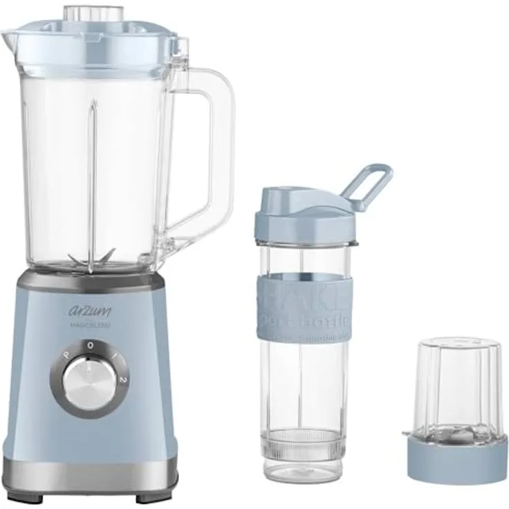 Arzum AR1159 ARZUM MAGICBLEND JUG BLENDER, 500 W motor power, stainless steel, 1200 ml Jar, ice-crushing (Blue)
