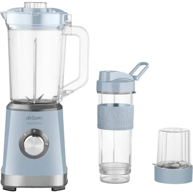 Arzum AR1159 ARZUM MAGICBLEND JUG BLENDER, 500 W motor power, stainless steel, 1200 ml Jar, ice-crushing (Blue) – Bild 1