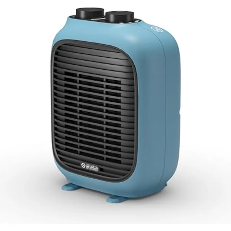 Olimpia Splendid Caldo Pocket 99229, kompakter Heizlüfter mit 1500W Keramikwiderstand, Farbe Blau, mit Anti-Frost-Funktion und zwei Leistungsstufen