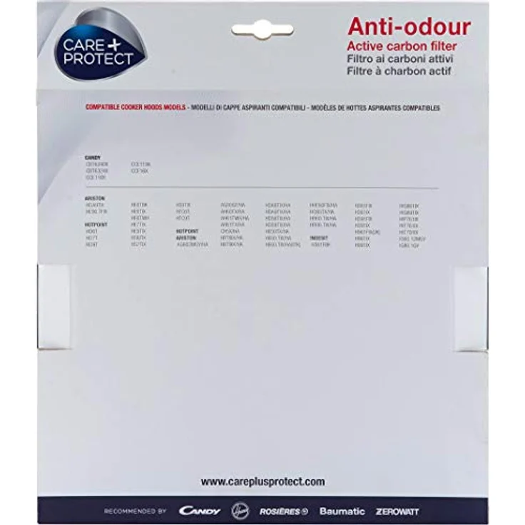 CARE+PROTECT Aktivkohlefilter für Abzugshauben, maximale Absorption, Sättigungsanzeige, selbstlöschend, 2x220 g – Bild 2