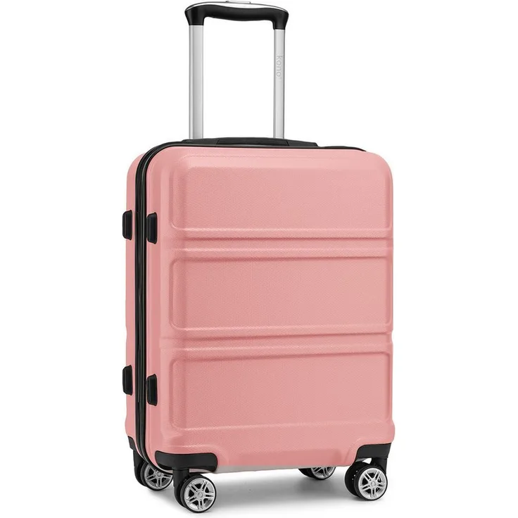 KONO Hartschalen-Trolley, 20 Zoll Reisekoffer mit TSA-Schloss, 4 Spinner-Rädern und Aluminium-Teleskopstange