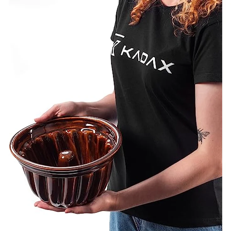 KADAX Gugelhupfform Olympia, Spülmaschinenfeste Kuchenform aus Keramik für saftigen Gugelhupf und Pudding, 24 cm – Bild 4