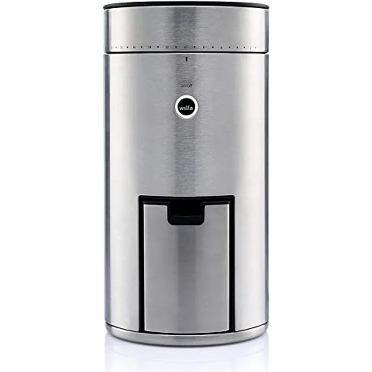 Wilfa SVART UNIFORM Kaffeemühle - 41 Mahlgradstufen - Edelstahl Scheibenmahlwerk - 58mm Flachmahlkopf - AUTO-Abschaltung (silber)