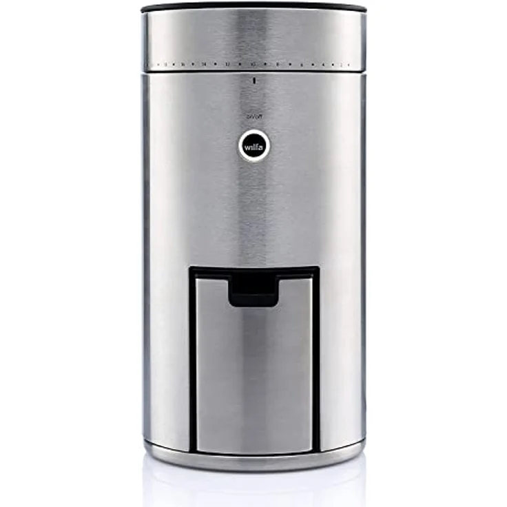 Wilfa SVART UNIFORM Kaffeemühle - 41 Mahlgradstufen - Edelstahl Scheibenmahlwerk - 58mm Flachmahlkopf - AUTO-Abschaltung (silber) – Bild 1