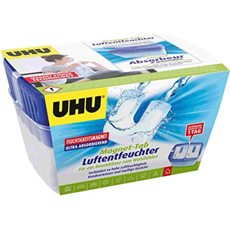 UHU Luftentfeuchter, Bekämpft Feuchtigkeit und Schimmel in Wohnräumen, 450 g – Bild 3