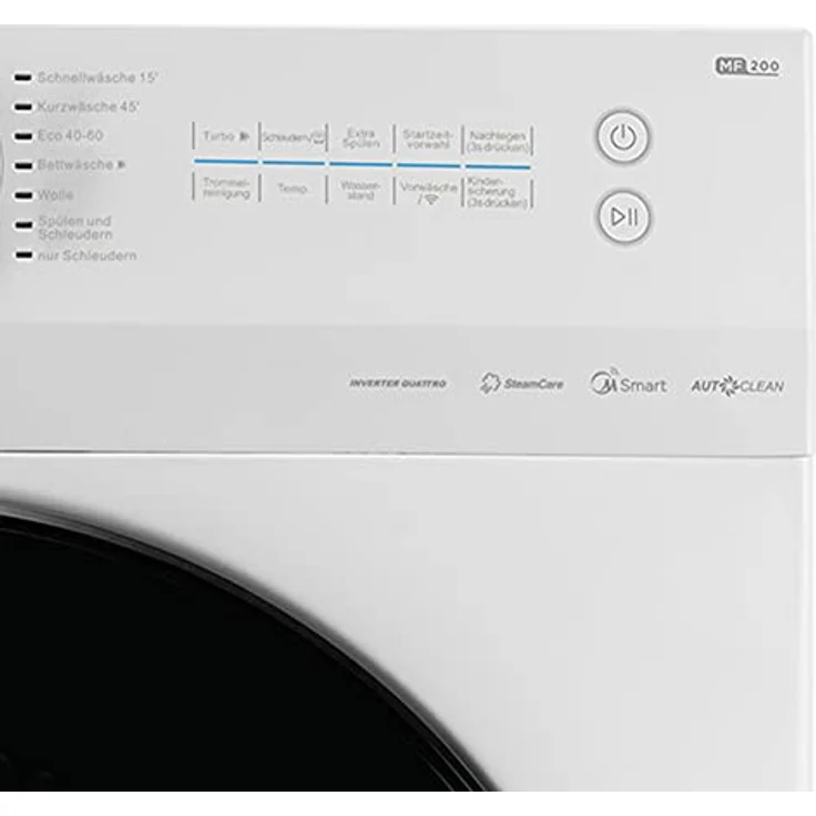 Midea MF200W100WB-14A Waschmaschine / 10KG / 1400 U/min/A/Leiser & effizienter Inverter Motor/Wasserschutzsystem/Steam Care/Nachlegefunktion/APP-Steuerung/AquaStop, Weiß – Bild 4