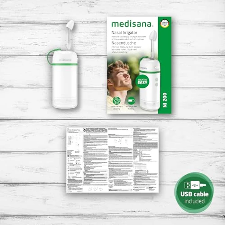 Medisana NI 200, elektrische faltbare Nasendusche für Erwachsene, Kinder und Babys, 150 ml Wassertank, IPX7-zertifiziert, kabellos – Bild 5