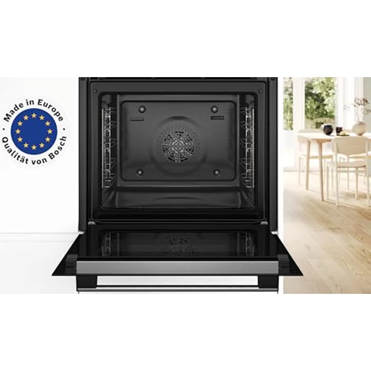 Bosch HBD671CS62, Backofen-Set, Einbau-Backofen 60 cm HBG578BS3 Serie 6, 71 l Garraum, Air Fry, Pyrolyse, Edelstahl & Elektro-Kochfeld 60 cm PKN645BA2E, Touch Bedienung, erweiterbare Kochzone – Bild 3