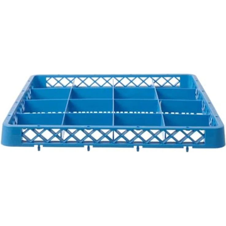 HENDI Aufsatz für Geschirrspülkorb, 16 Fächer 112x112 mm, passend für Geschirrspülmaschinenkörbe, 500x500x(H)45mm – Bild 1