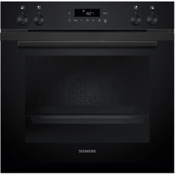 Siemens HE271ABB4 iQ300, Einbau-Herd, 60 cm, schwarz, inkl. Deep black inox Design