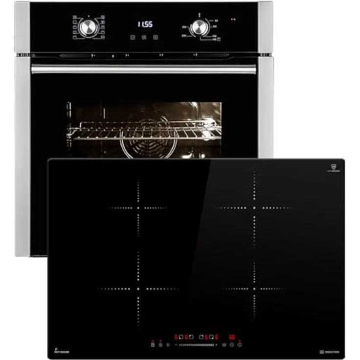KKT KOLBE Autarkes Herdset SET8313HCIH877RL, 60cm Einbaubackofen EB8313HC & 77cm Induktionskochfeld IH87704RL mit Pizzafunktion, Grill, Umluft, Heißluft, Automatik-Timer und Wärmeschutzverglasung – Bild 1