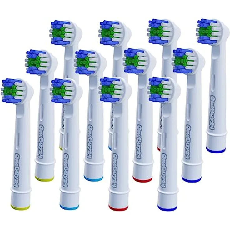 OneBuy24 - Aufsteckbürsten kompatibel mit Oral-B elektrischen Zahnbürsten - 12 Stück. Kompatibel mit Precision Clean, Vitality, Professional Care, TriZone, Triumph, Advance Power, Smart Series