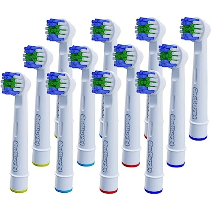 OneBuy24 - Aufsteckbürsten kompatibel mit Oral-B elektrischen Zahnbürsten - 12 Stück. Kompatibel mit Precision Clean, Vitality, Professional Care, TriZone, Triumph, Advance Power, Smart Series – Bild 1