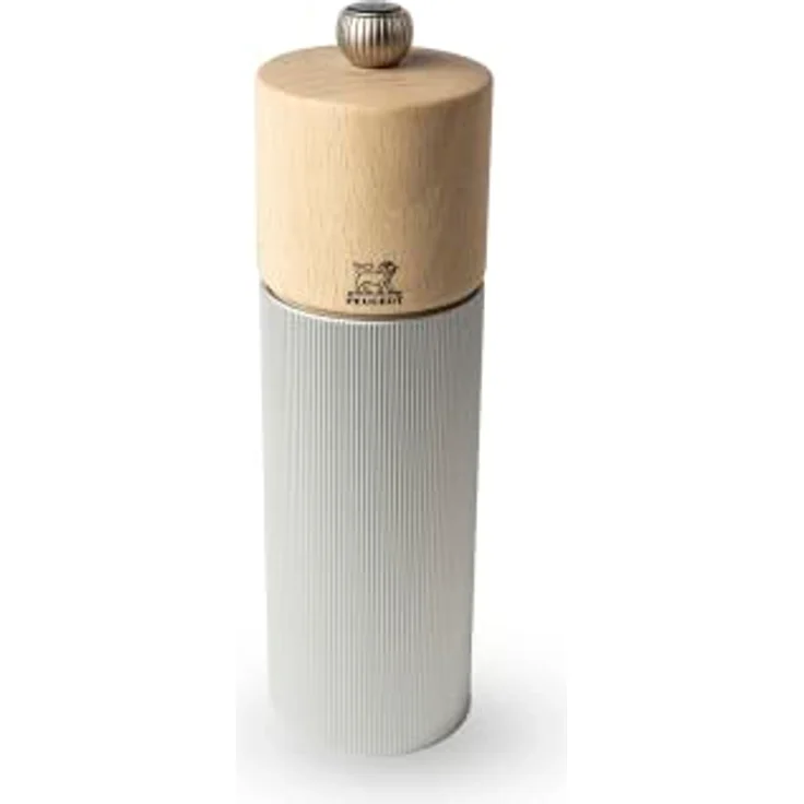 PEUGEOT - Pfeffermühle Line 18 cm + Schwarzer Pfeffer - Klassische Mahlgradeinstellung - Aluminium und Holz mit PEFC-Siegel - Naturfarben – Bild 1