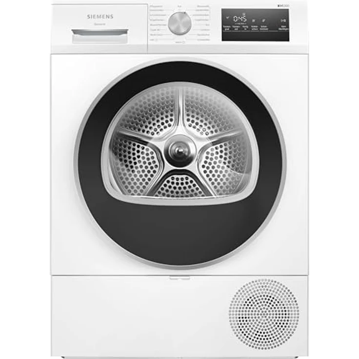 Siemens WT45HV0EM, iQ300 Wärmepumpen-Trockner, 8 kg, autoDry, super40-Programm, 63 dB, Touch LED-Display, softDry, Outdoor-Programm, easyClean-Filter, Kindersicherung, Weiß – Bild 1