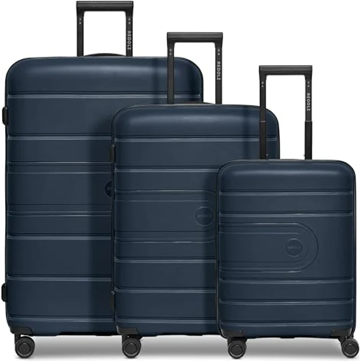 REDOLZ Hartschalen Koffer-Set 3-teilig | 6 cm Dehnfalte | Polypropylen | 4 Doppelrollen & TSA-Schloss für Damen & Herren (Essentials 11) – Bild 1