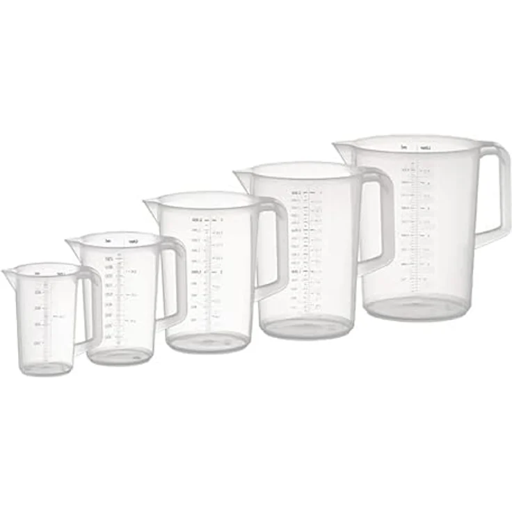 APS 30046 Messbecher Ø 9,5cm, H: 14cm, 0,5 Liter, Polypropylen mit geschlossenem Griff, geprägte Maßskalierung außen Liter- Milliliter-Einteilung – Bild 6