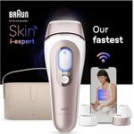 Braun Smart IPL Skin i·expert, Haarentfernung für zu Hause, Gratis App, Aufbewahrungstasche, Venus Rasierer, 4 Aufsätze, PL7387