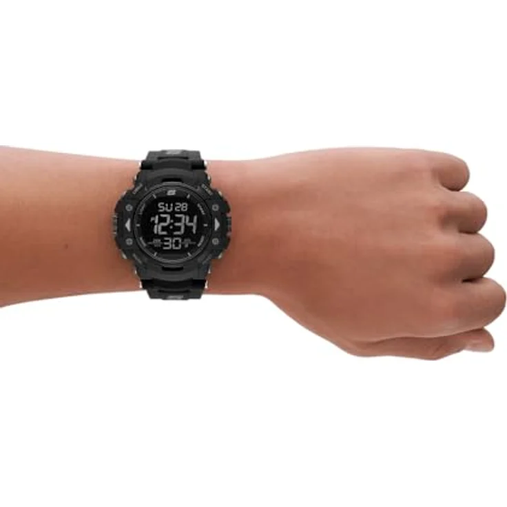 SKECHERS Watch SR1037, Digitale Armbanduhr mit 55 mm Gehäuse, schwarzem Nylongurt, wasserdicht bis 50 m – Bild 2