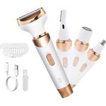 DTC GmbH Elektrorasierer Elektrischer Körperrasierer, 4-In-1 Akku Elektrischer Damenrasierer, USB-aufladbar, schmerzlos und schnell