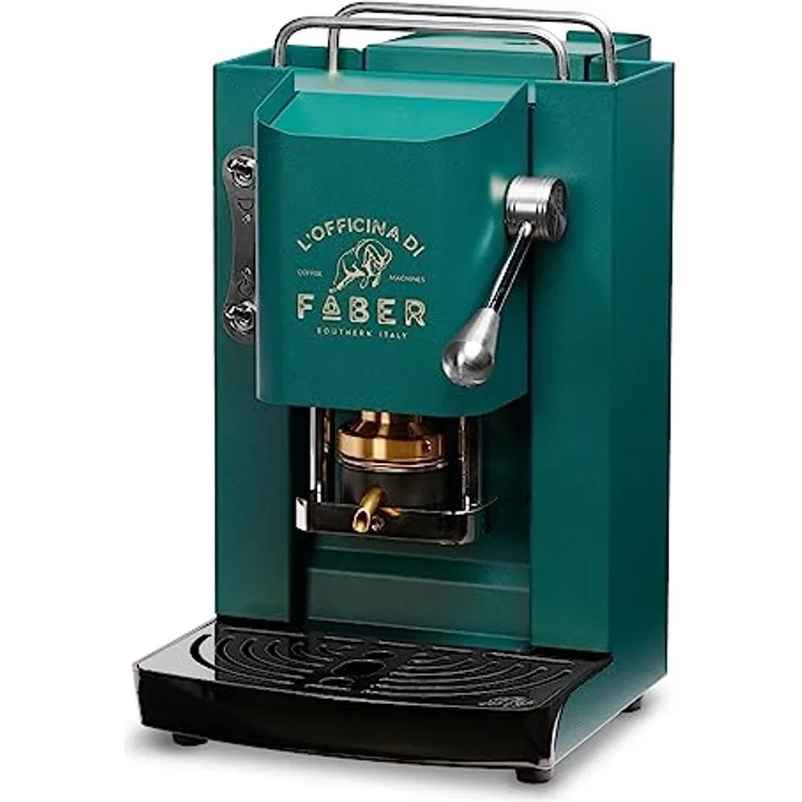 Faber Coffee Machines Pro Deluxe Espressomaschine ESE Pad 44 mm, einfache Reinigung, Tassenwärmer, schnelles Aufheizen, Chrom-Finish
