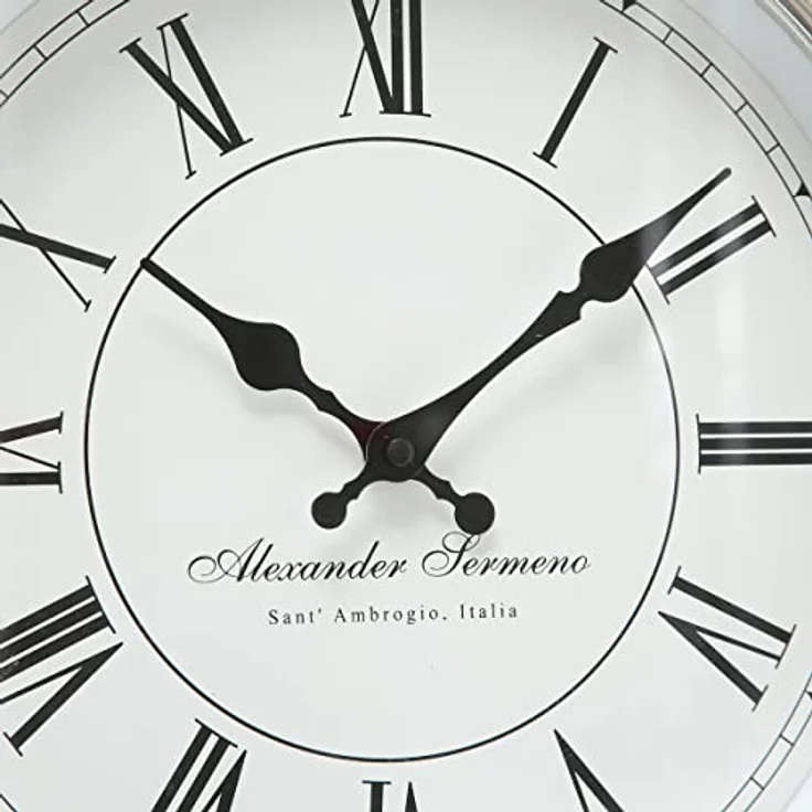 Boltze Wanduhr Yella (ø 40 cm, Uhr im Retro Stil / Vintage, Ziffern römisch, Uhr für Küche / Wohnzimmer / Esszimmer, analoge Uhr) 3453100 – Bild 3