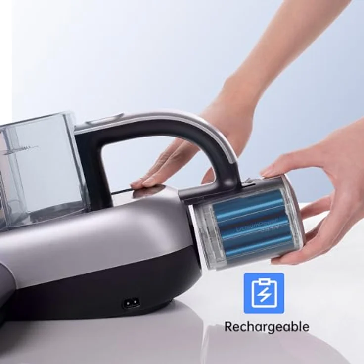 Jimmy BD7 Pro Milbensauger Kabellos Wiederaufladbar mit UV-C Licht & Ultraschall Sterilisation, Grau – Bild 5