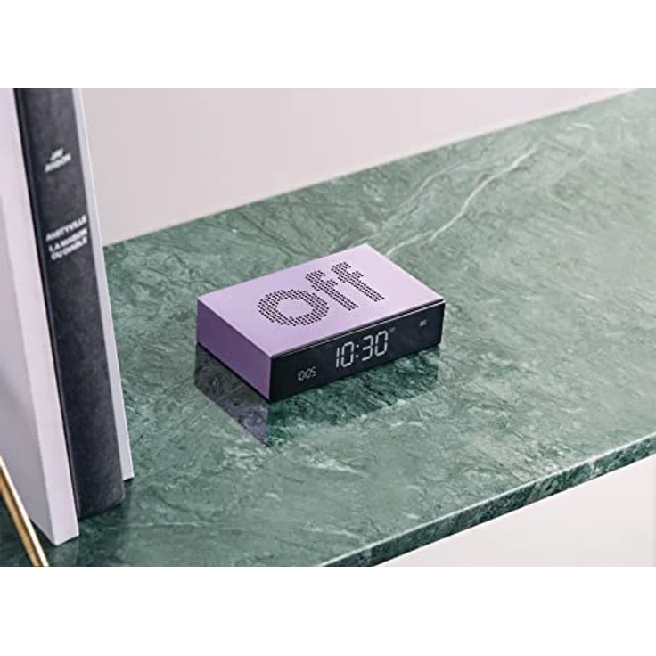 Lexon Flip Premium, Wecker mit minimalistischem Design und aktiver Gestensteuerung, Aluminium – Bild 6
