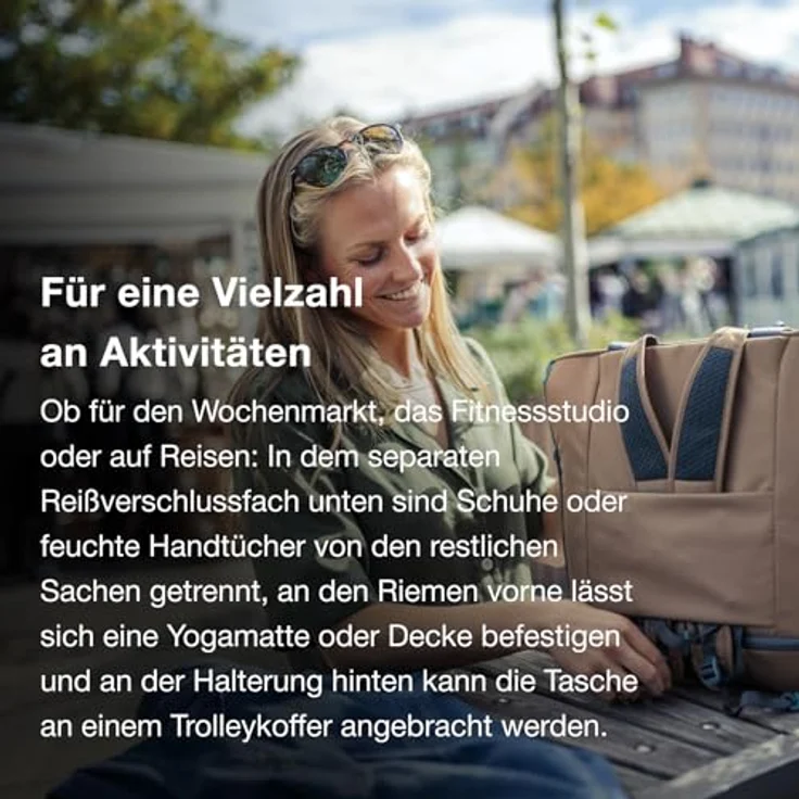 Osprey Daylite Large Tote Pack Shopper, Einkaufsrucksack mit 50 cm Laptopfach, petrol – Bild 4