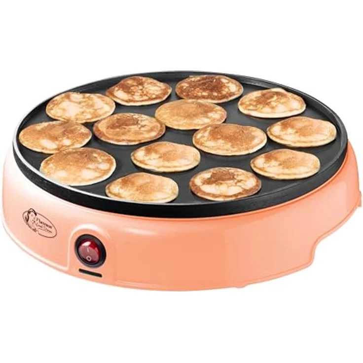 Bestron Poffertjes-Maker APFM700, 800 W, 14 Mini-Pfannkuchen mit Antihaftbeschichtung und Schnellheizelement – Bild 1