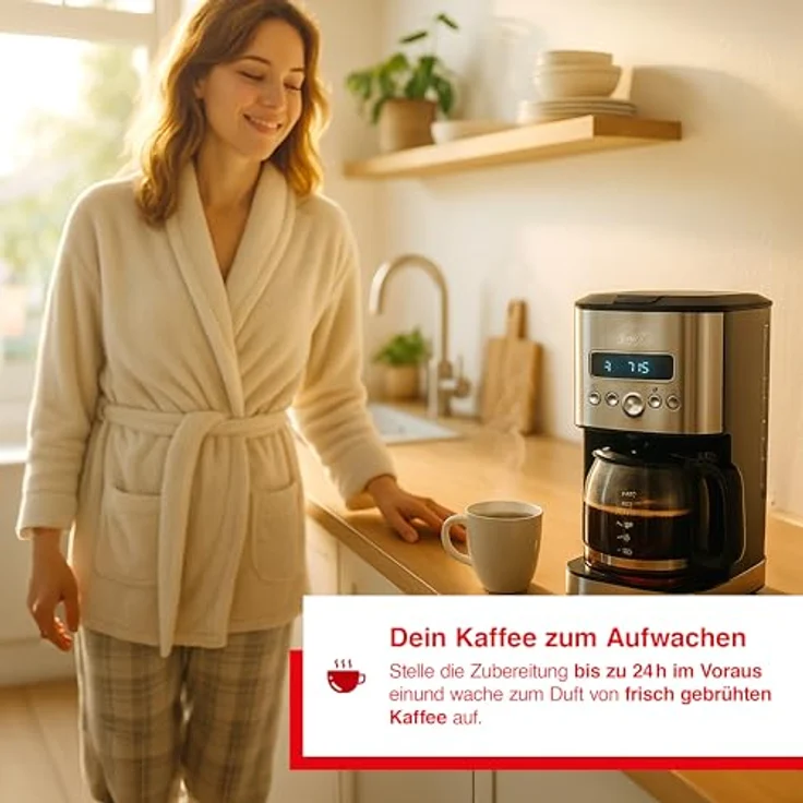 SOLIS OF SWITZERLAND Filterkaffeemaschine Aroma Brew Typ 1021, 1,8l Kaffeekanne, Timer, Warmhaltefunktion, Edelstahl – Bild 3